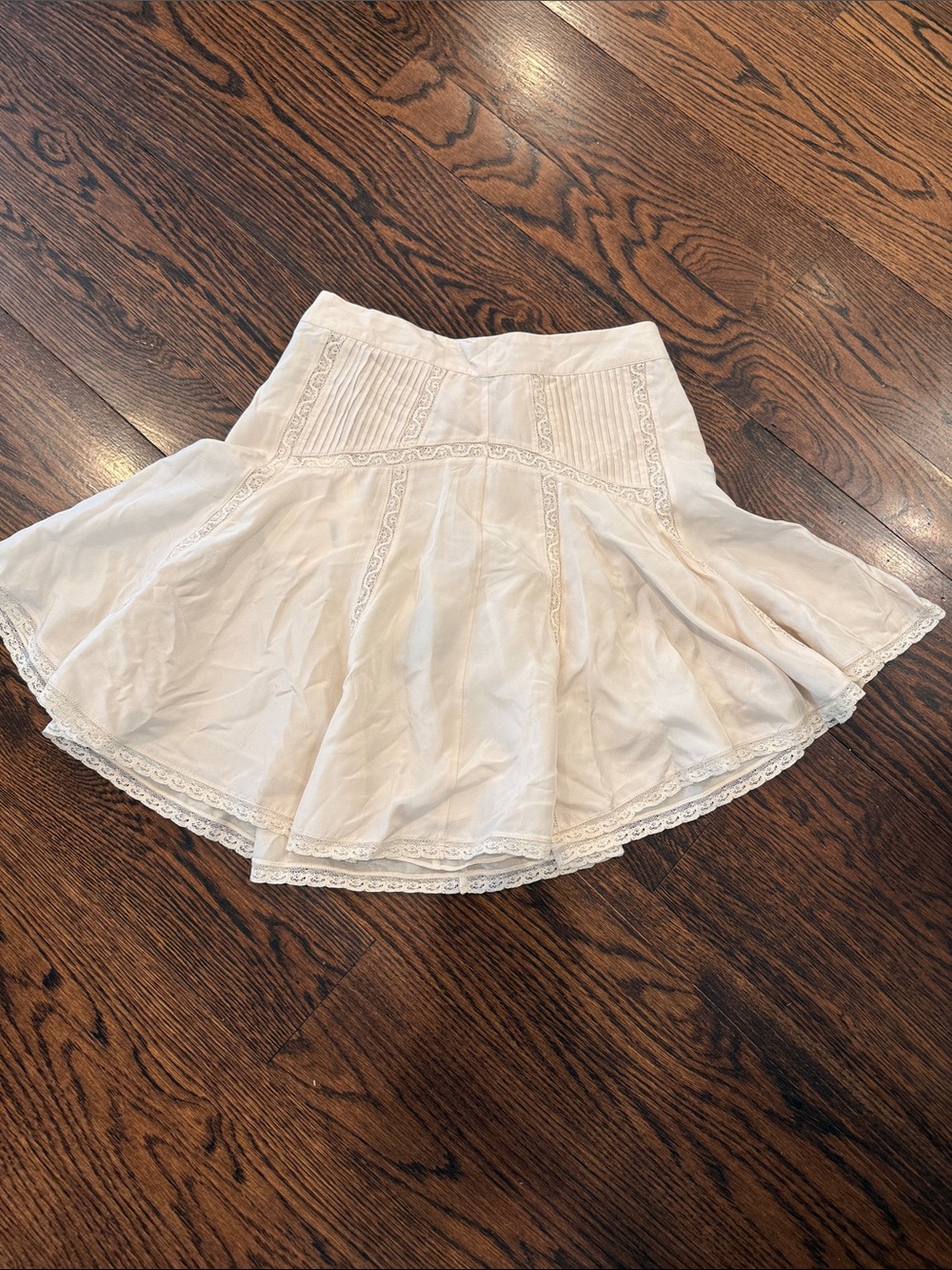 Isabel Marant Cream Lace-Trim Circle Skirt